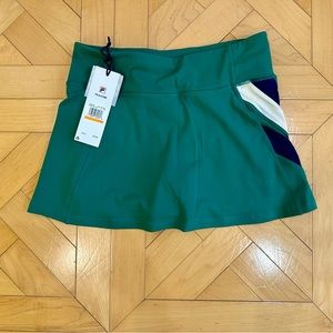 Fila Women’s Heritage Essentials Flirty Skirt- Green Blue